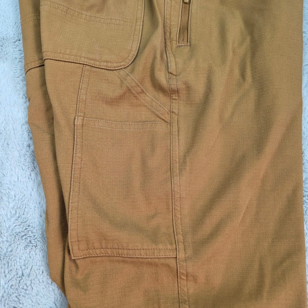 Carhartt Relaxed Fit Canvas Jogger Pants Womens M Reg Elastic Waist Utility Brn - Picture 11 of 13
